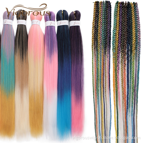 Cheapest Easy Braid Color For Hairstyles Women Wholesale Hair Pieces Synthetic Jumbo African Braids Hair Extension